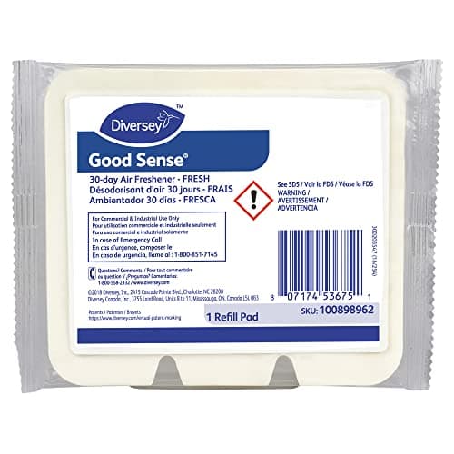 Diversey 100898962 Good Sense 30-Day Air Freshener, Fits Most Dispensers, Fresh Scent, 1 Refill Pad