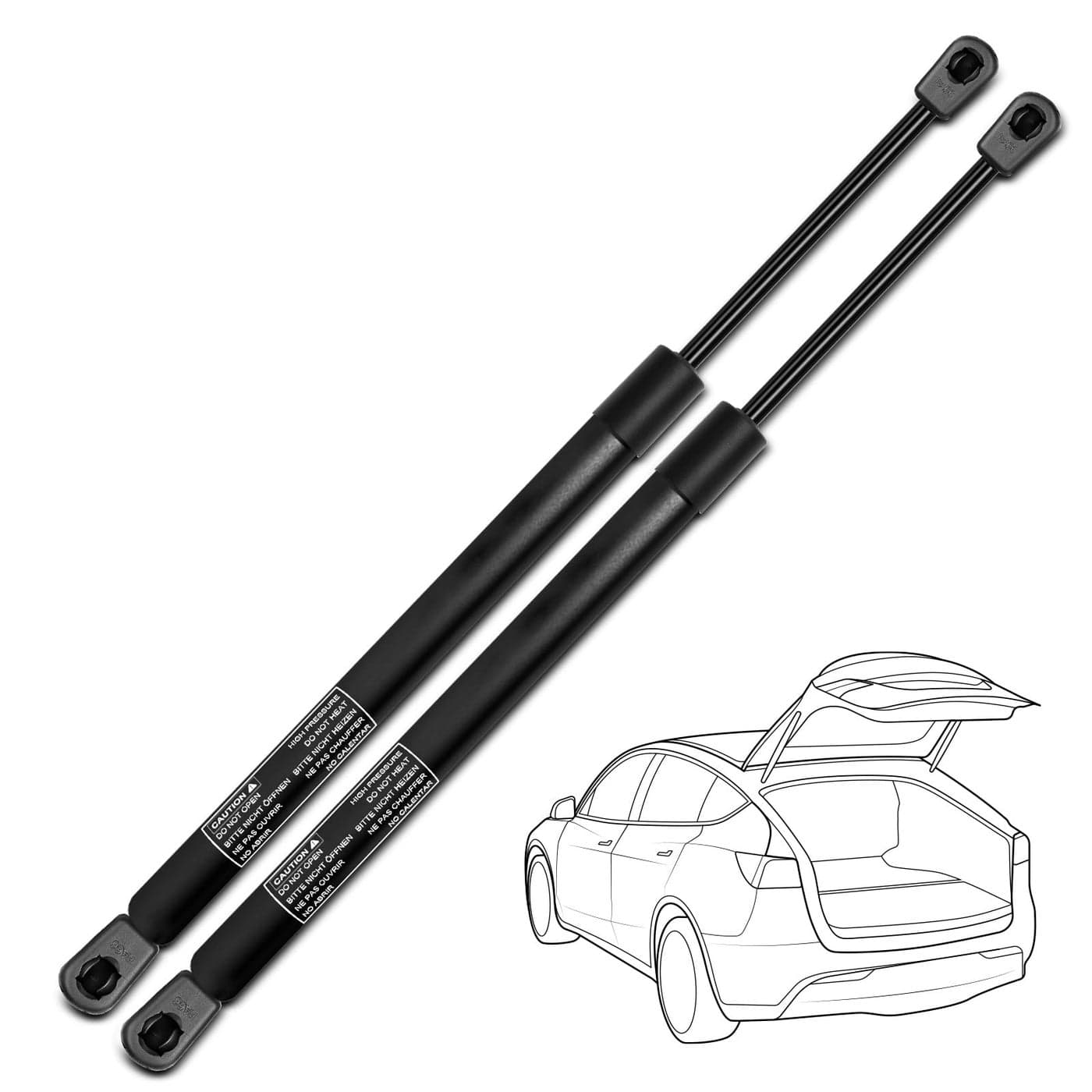 YHTAUTO Rear Hatch Gas Struts Shocks Replacement for Chevrolet Trailblazer EXT 20022006 GMC Envoy XL 20022006 Envoy XUV 20042005 Isuzu Ascender 20032006 Sport Utility Set of 2 Lift Supports