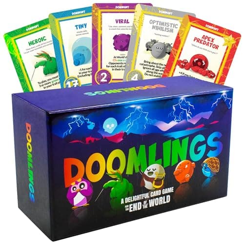 Doomlings Overlush Mystery Expansion Card Game 4X Booster Packs 60 Total Gameplay Cards Including 4X Rare Holofoil Collectibles Family Kids and Adult TCG Party Game 26 Players Ages 8