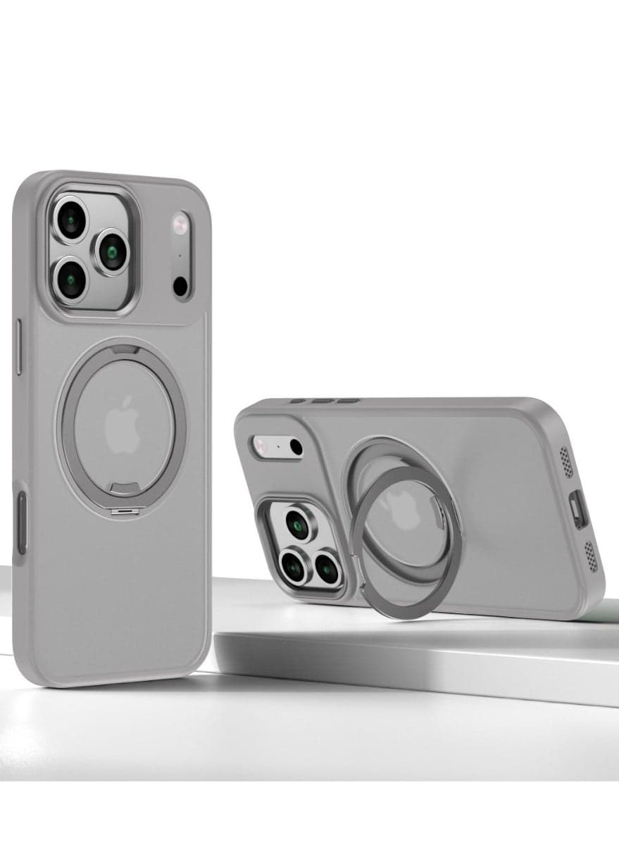 Magnetic Matte Cover for iPhone 17 pro max Case, Magsafe Compatible,Invisible Magnetic Ring Stand Holder,Shockproof Slim Protective Cover for iPhone 17 pro max