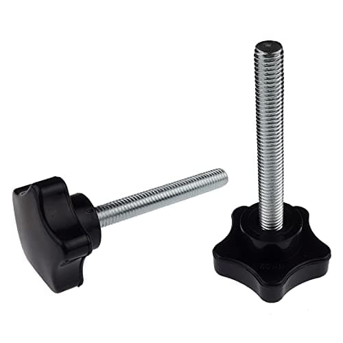 Kasteco 2 Pack M8 x 60mm (5/16" x 2-3/8") Thread Replacement Star Hand Knob Tightening Screw