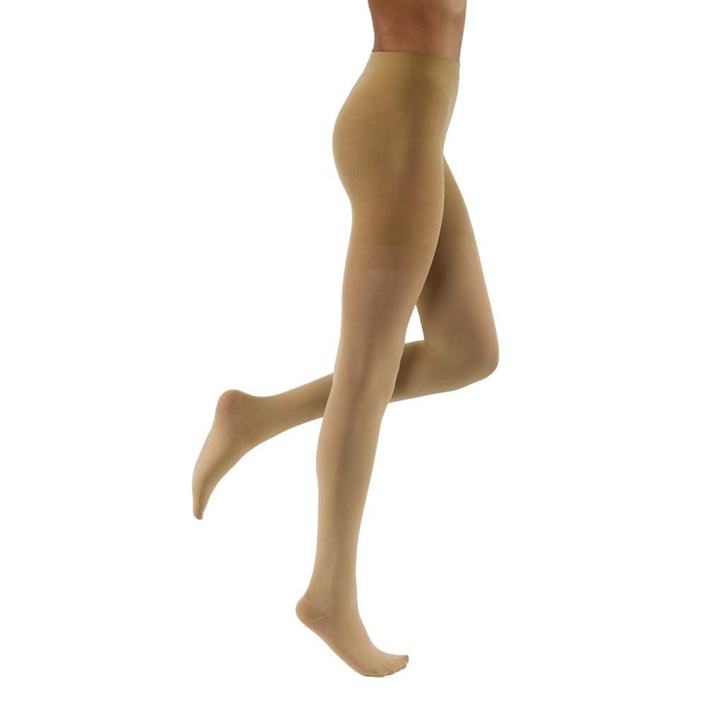 JOBST Relief Waist High Graduated Compression Stockings 30-40mmHg - Comfortable Unisex Design - Closed Toe, Beige, Medium