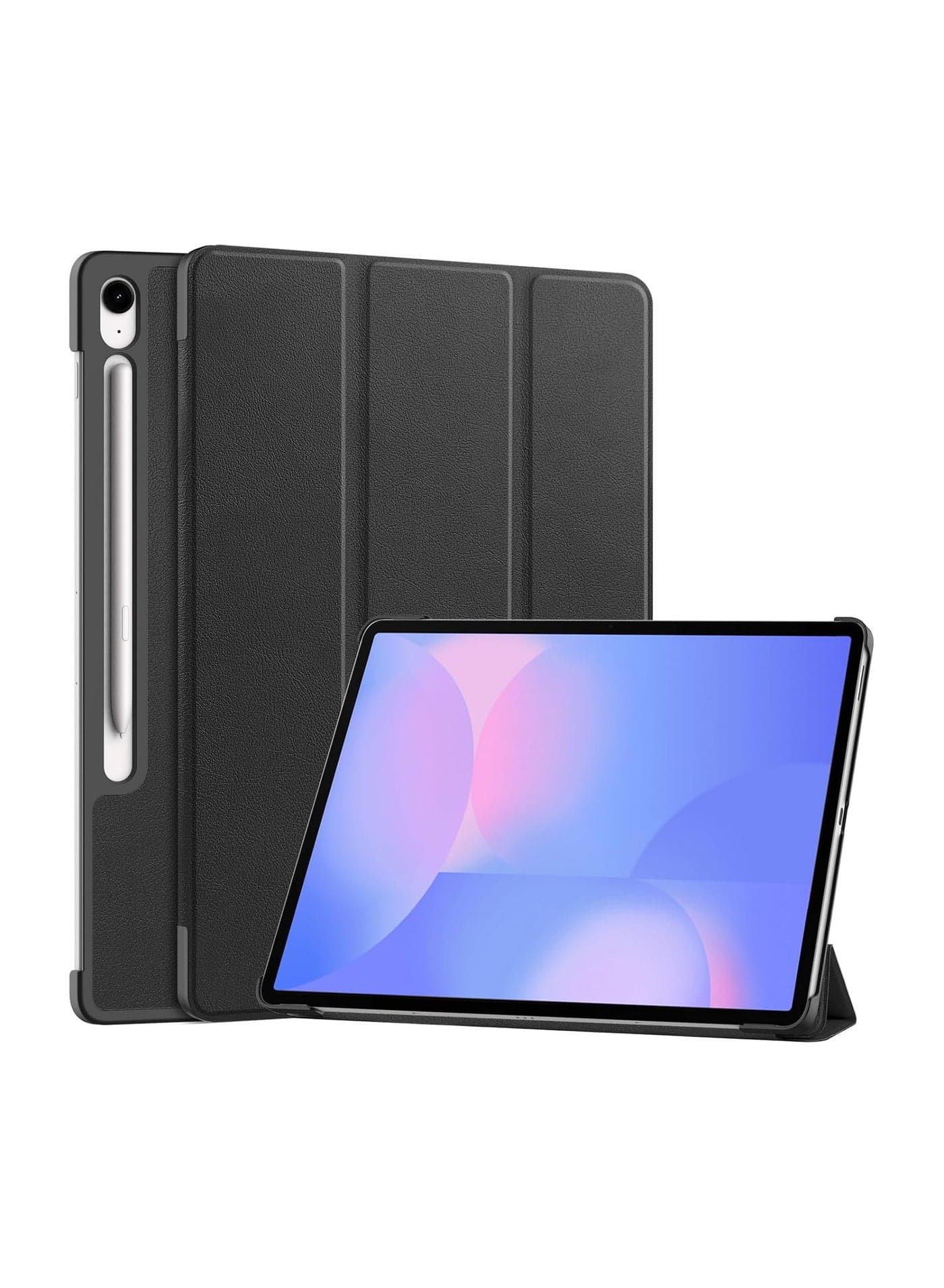 Hard Leather Case Compatible with Samsung Galaxy Tab S10 FE Plus 13.1-inch (2025), Lightweight Hard Shell Folio Ultra Slim Case with Multi-Angle Stand and Auto Wake/Sleep Function