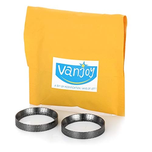 vanjoy Exhaust Gasket for Harley Made of Graphite and Steel Mesh for 1984later Most Harley Davidson Bikes Touring Sportster Dyna Softail Evo etc 1 Pair 2pcs