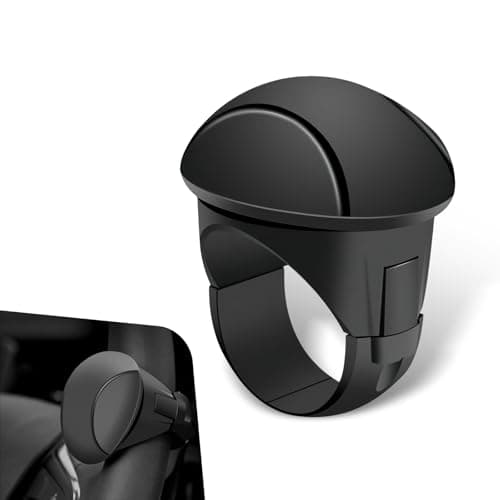 Teybouk Car Steering Wheel Booster Ball 360 Degree Rotation Steering Wheel Knob Smooth Silent Spinner Universal for Most Cars Trucks SUVs Black