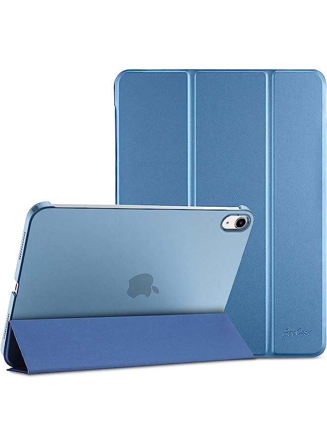 For Ipad 10Th Generation Case 2022 Ipad 10.9 Inch Case, Ipad 10 Case Slim Stand Hard Shell Back Protective Smart Cover For 10.9” Ipad 10Th Gen 2022 Release A2696 A2757 A2777 -Blue