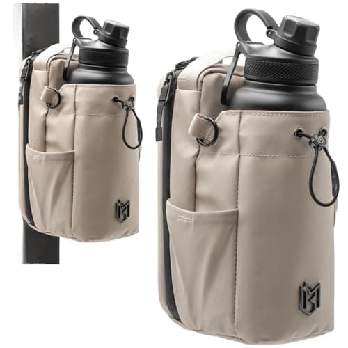 Magnetic Bottle Bag Sling Bag for Men and Women | Gym Bag for Gym, Travel, Work, and Sports | Keep Your Items off the Dirty Gym Floor With Magnetic Attachment (Cream)