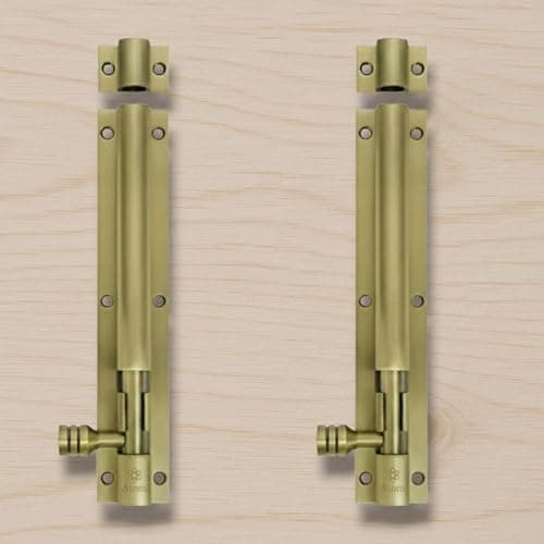 Atom 8 inch Aluminium Tower Bolt | Antique Finish | Home and Offices Doors and Windows Tower Bolt, TB001, Pack of 2