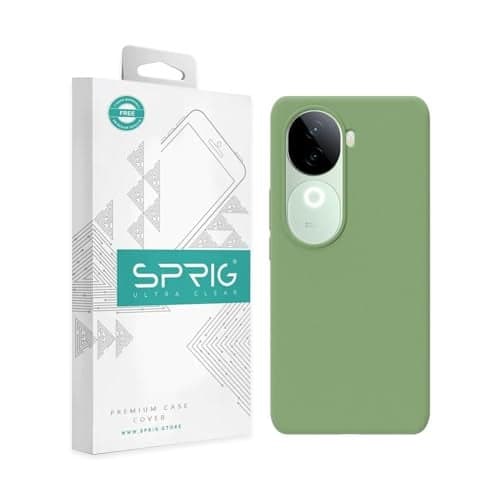 SPRIG Compatible with Vivo V40E Premium SilkTone Back Cover Drop Tested Shock Proof Mobile Case for Men, Women, Boys and Girls with Camera Protection (Mint Green)