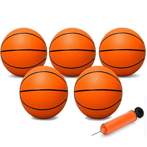 Amarlozn 6 Mini Basketball for Indoor Mini Basketball Hoop 6 Inch Replacement Basketballs Soft Ball for Inflatable Pool Hoop Pool Outdoor Play Game Gift Pack for Toddler Kids Adults Orange