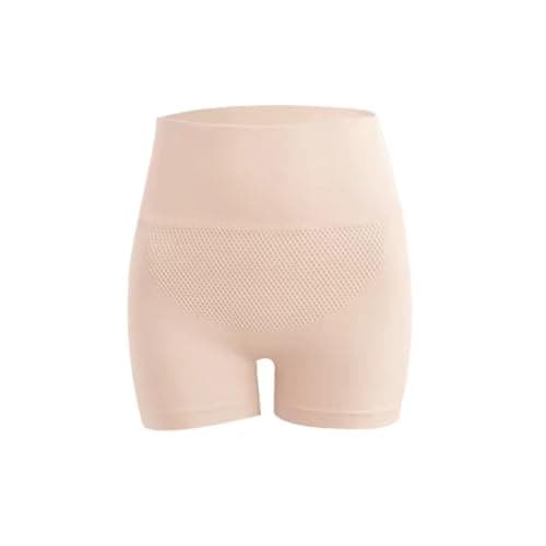 GITGRNTH Women's High-Waisted Tummy Control Shapewear Shorts - Seamless Body Shaper with Firm Waist Cinching and Slimming Support (1, Skin)