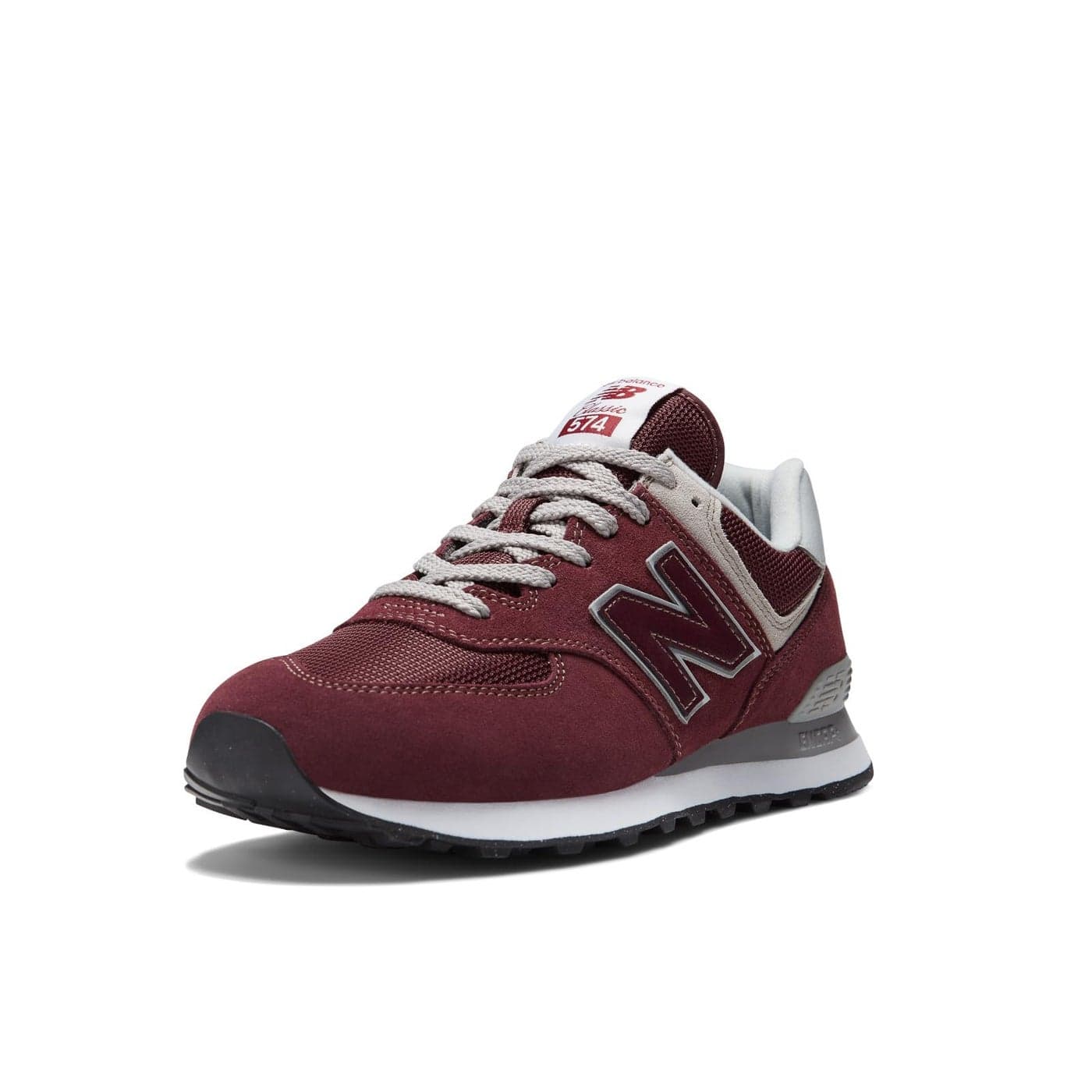 New Balance Mens 574 Core Sneaker BurgundyWhite 10