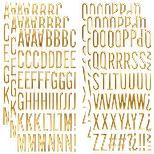 6 Sheets Gold Letter Stickers 312 Pcs 3D Puffy Alphabet Stickers for Scrapbooking Waterproof SelfAdhesive Golden Foam Letter Stickers for Grad Cap Decoration Sign DIY Crafts Art Making