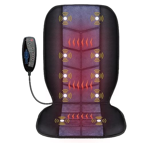 CILI Massage Chair PadBack Massager with HeatMassage Seat Cushion with 10 Vibration Motors306090 Minutes Heating OptionsChair Massager for Office Chair Home Office Use