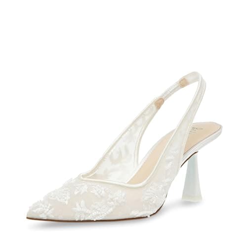 Betsey Johnson Women's Nikki Pump, Ivory, 6.5