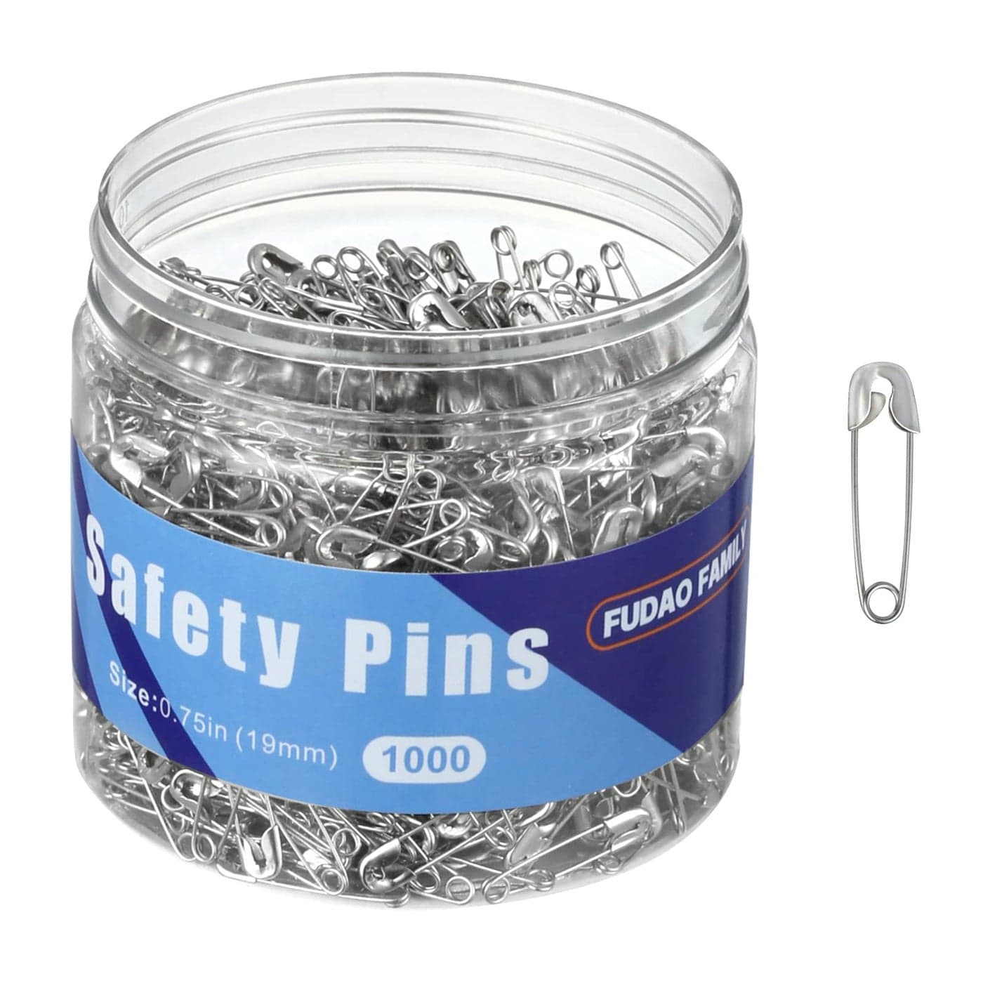 1000 Pack Mini Safety Pins 075 inch 19mm Small Safety Pins for Clothes Tiny Safety Pin
