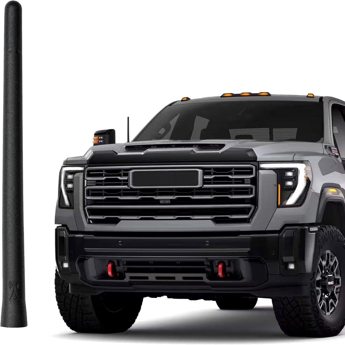 AntennaMastsRus 6 3/4 Inch Short Rubber Antenna for GMC Sierra 2500 (2020-2026)
