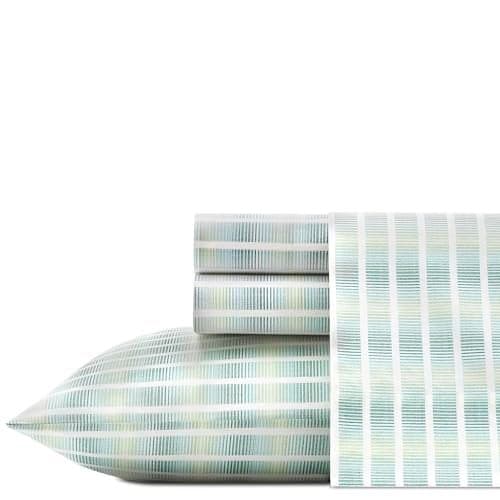 Tommy Bahama - King Sheets, Cotton Percale Bedding Set, Crisp & Cool, Stylish Bedding Set (Off The Grid Green, King)
