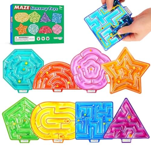 Sensory Toys Fidget Autism Toy for Kids 8 Pack GelFilled Maze Squeeze Sensory Toys for Children Calming Fidget Toys for Classroom