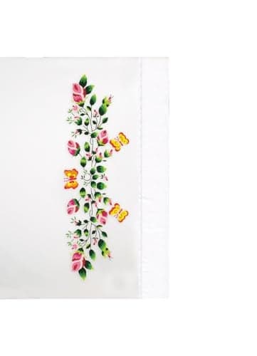 Tobin Butterflies and Roses Pillowcases for Embroidery