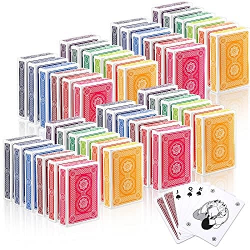 Zubebe 24 Pcs Playing Cards, Deck of Cards Bulk in Poker Size, Standard Playing Poker Decks for Kids Adults Activities Party Supplies Canasta Games (Hexagram Style)