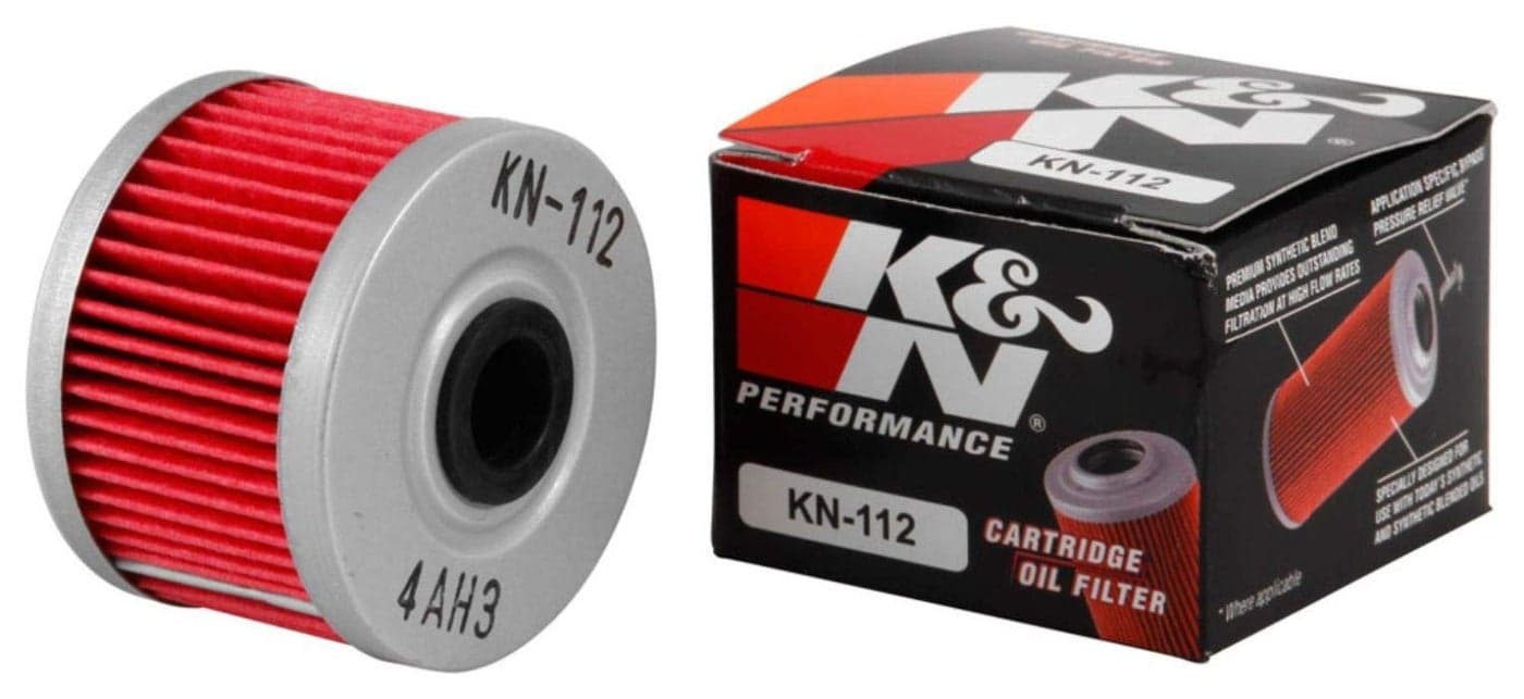 KN Motorcycle Oil Filter High Performance Premium Designed to be used with Synthetic or Conventional Oils Fits Select Honda Kawasaki Motorcycle Models KN112