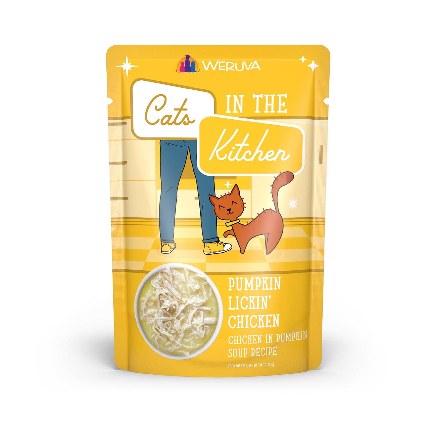 Weruva Cats in The Kitchen, Pumpkin Lickin' Chicken with Chicken Breast in Pumpkin Soup Cat Food, 3oz Pouch (Pack of 12)