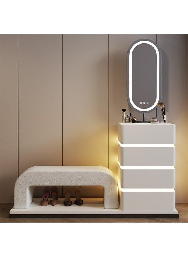 Dressing Table with LED Mirror & Shoe Changing Stool