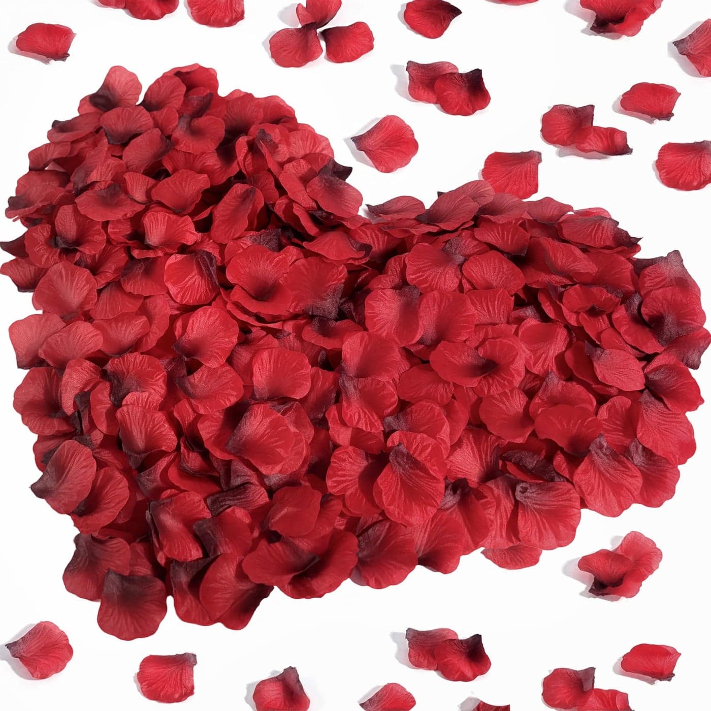 DomeStar 2000PCs Red Rose Petals Silk Rose Petals for Wedding Romantic Night Proposal Anniversary Flower Decorations