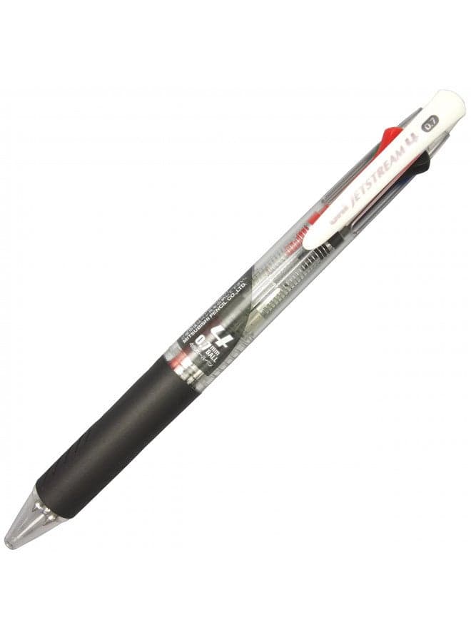 Uni Ballpoint Pen Jetstream 3 Color Black, Red, Blue, Green Ink 0.7mm, Transparent (SXE450007.T)