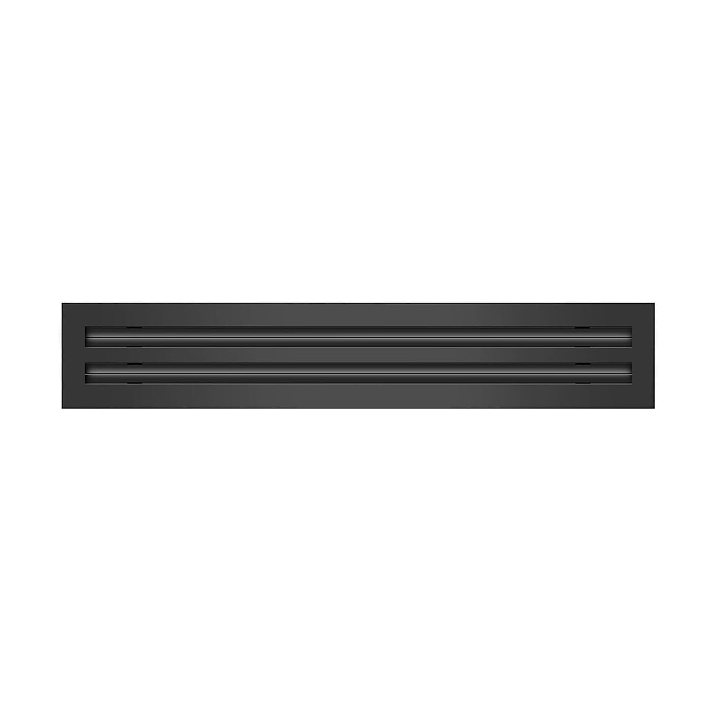 BUILDMART 24 Linear Slot Diffuser 2 Slot Double Slot Black Decorative Air Vent Modern AC Vent Cover for Ceiling Walls Floors Texas Buildmart