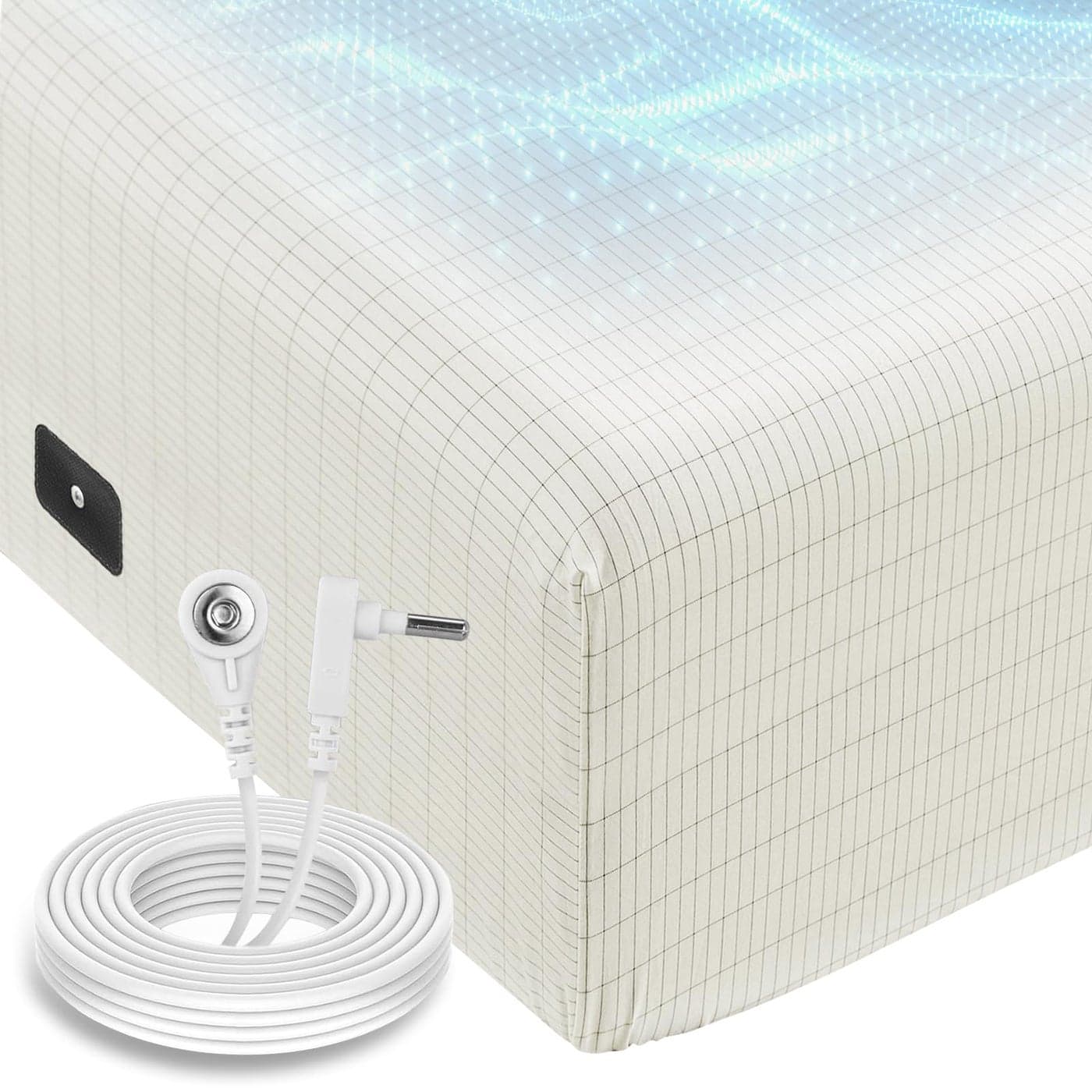 HYPREST Grounding Sheets Queen Deep Pockets 16 inches 90 Cotton 10 Silver Fiber Infused Earthing Sheets Grounding Well Bed Fitted Sheets 60x80