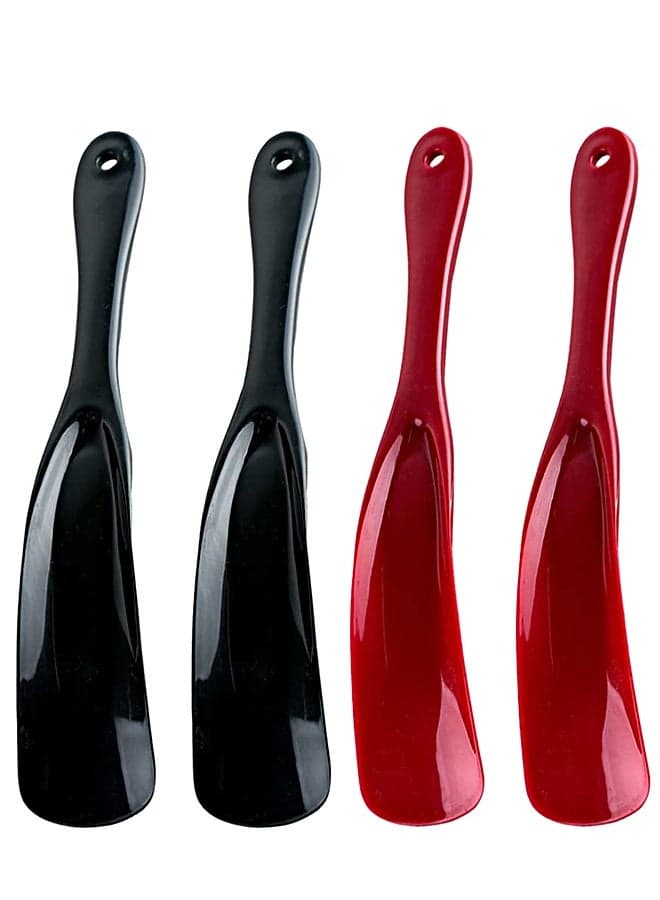 4pcs Superior Plastic Shoe Horn,Small Travel Shoehorn Home Hotel Use for Men Women Kids