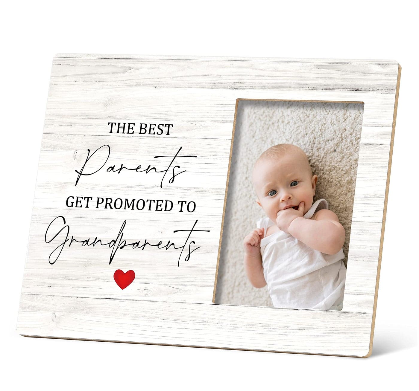 SRADMO Grandparents Picture FramesGrandkids Photo FrameThe Best Parents Get Promoted To Grandparents Picture FrameBaby Grandpa Grandma Photo Frame 8x10Grandparents Baby Announcement GiftsWhite2