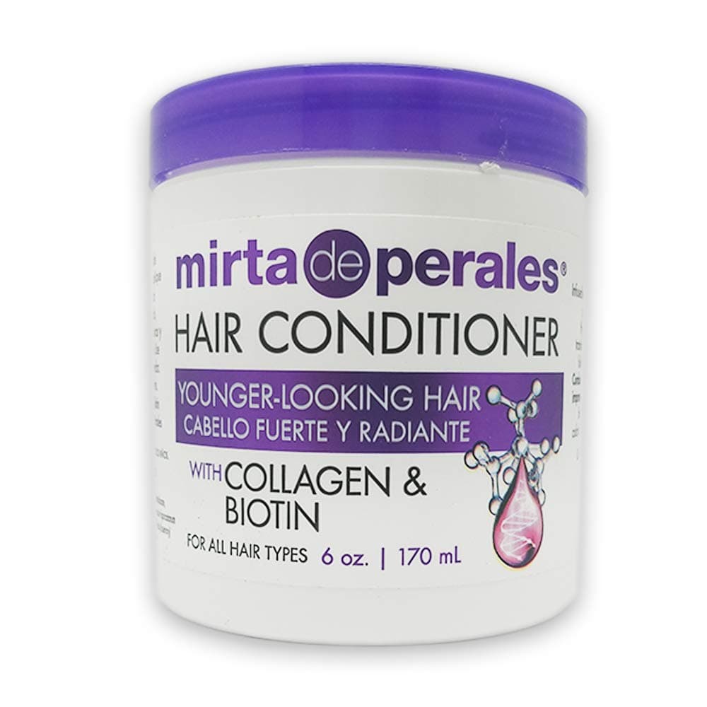 Mirta De Perales Conditioner for Thinning, Fine or Aging Hair | Collagen & Biotin + Wheat Protein, Vitamins & Botanicals | Strengthens, Volumizes, and Adds Shine | Salt & Paraben Free