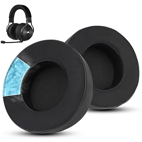 Wzsipod Cooling-Gel Replacement Ear Pads for Corsair Virtuoso Headset, Corsair Virtuoso Earpads Compatible with Virtuoso RGB Wireless XT/SE, Memory Foam Corsair Headset Earpad Replacement