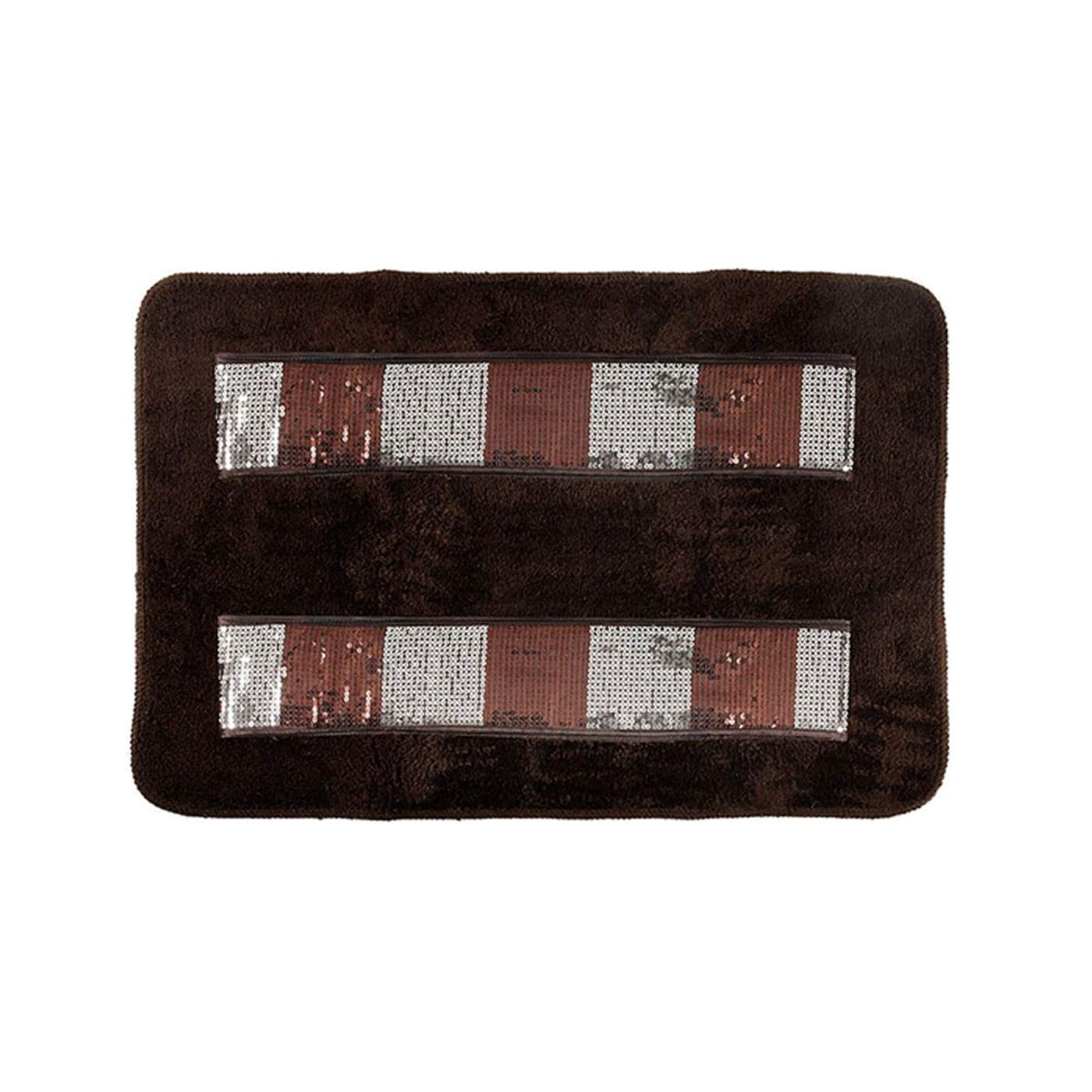 Popular Bath 715095 Elite Bath Rug CopperSilver