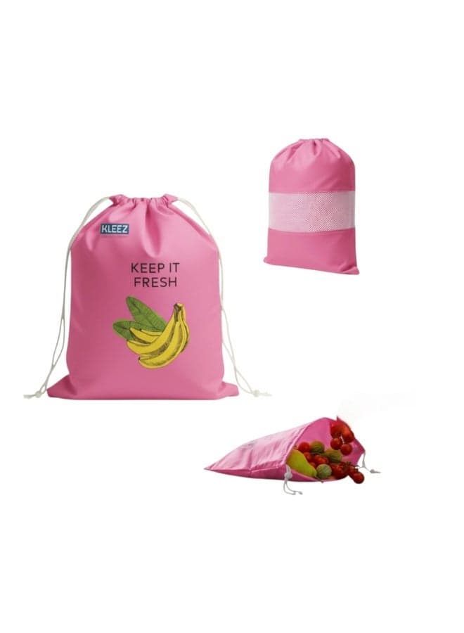 KLEEZ Reusable Fresh Produce Bags | Breathable Storage for Fruits, Vegetables & Herbs | Eco-Friendly, Washable, Color-Coded Grocery Bags for Fridge or Pantry