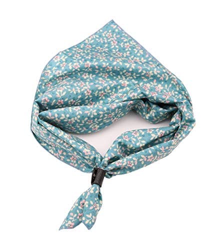 Neckerchief for Men, 24''× 24'' Multicolored Patterned Cotton Scarf with Buckle