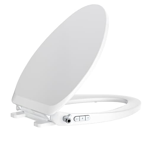 Bidet Toilet Seat – Non-Electric, Self-Cleaning Dual Nozzles for Frontal & Rear Wash, Adjustable Water Pressure, Slow-Close Lid, Fits Elongated Toilets – Hygienic & Eco-Friendly Upgrade (Contemporary)