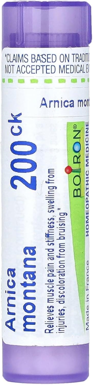 Boiron Arnica Montana 200Ck for Muscle Pain, Stiffness, Swelling from Injuries & Bruises - 80 Pellets