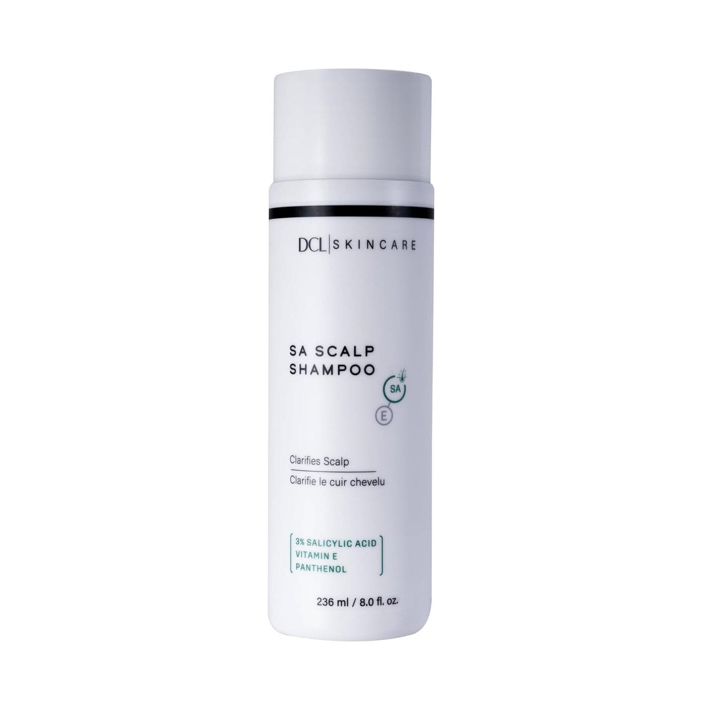 DCL Skincare SA Scalp Therapy Shampoo with Salicylic Acid for Itch & Flake Control, 8 Fl oz