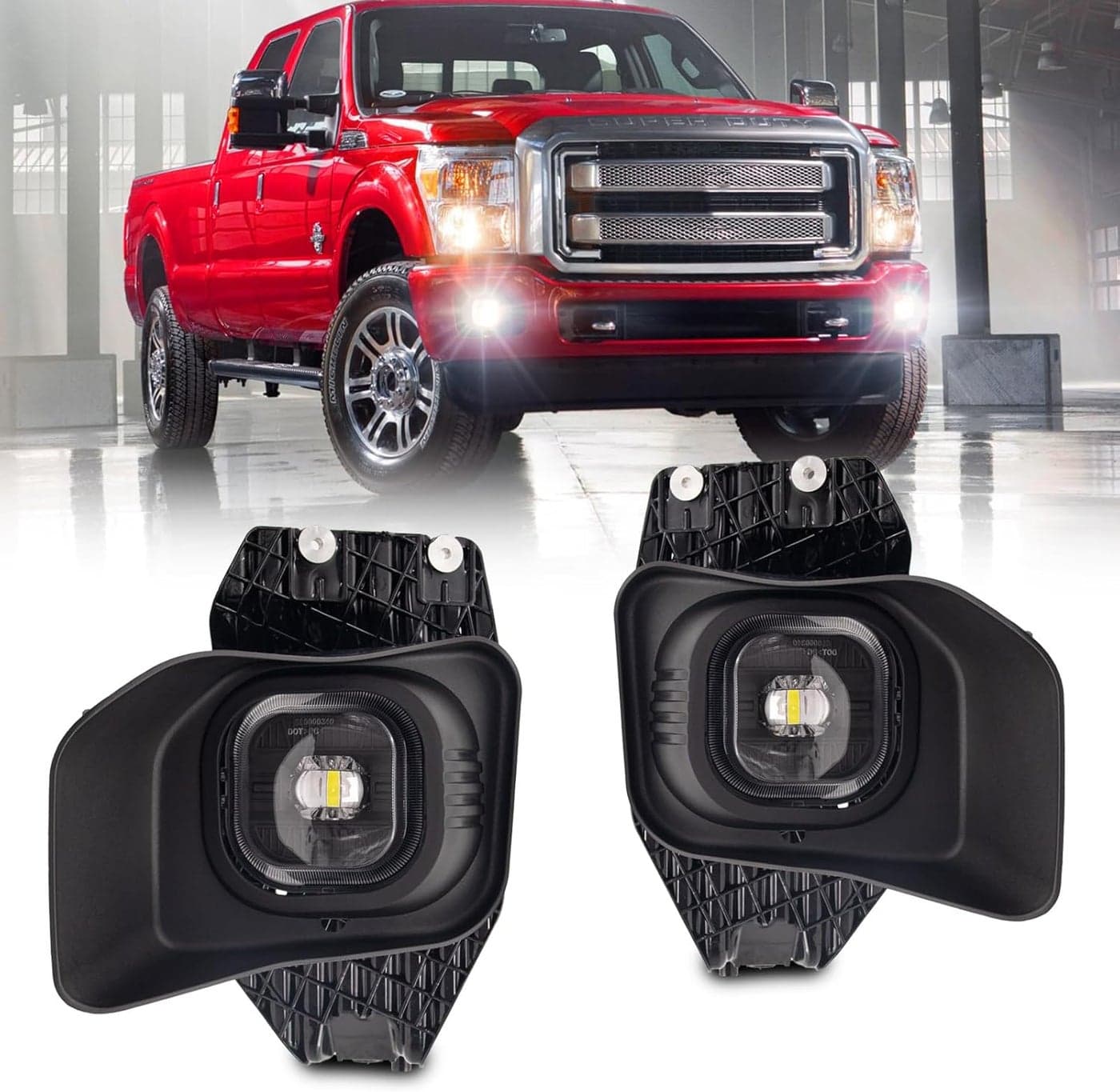 WEZEMLIGHT LED Fog Lights Assembly for Ford F250/F350/F450/F550 Super Duty (2011-2016) with Switch and Wiring Kit