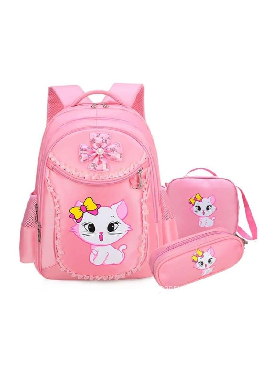 3 Piece Children's School Bag Backpack, Large Capacity Student School Bag with Backpack, Lunch Bag and Pencil Case, School Supplies for Boys, Girls, Teens