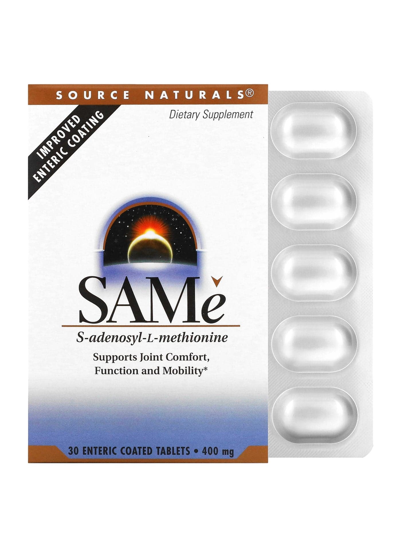SAMe , 400 mg, 30 Enteric Coated Tablets