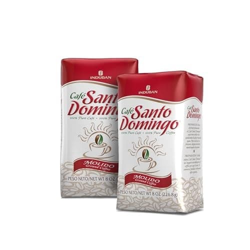 Café Santo Domingo, 8 oz Bag, Ground Coffee, Medium Roast - Product from the Dominican Republic (Pack of 2)