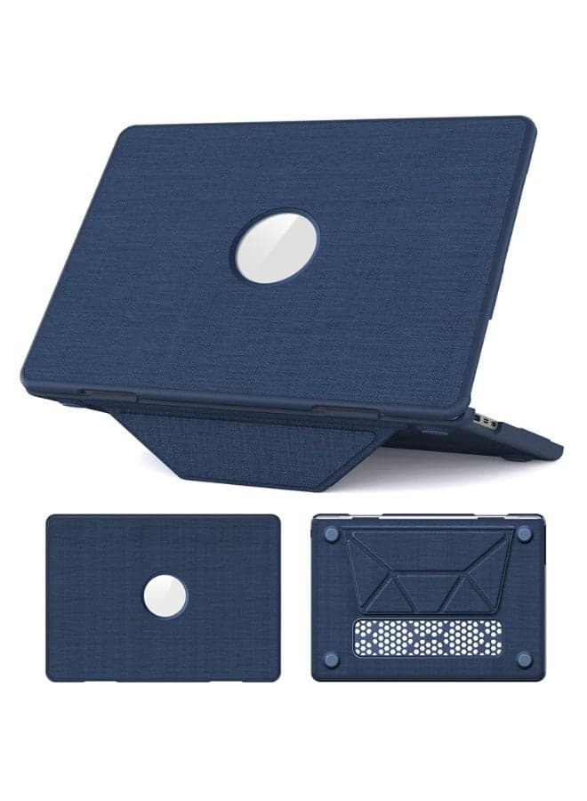 Case Compatible with MacBook Pro 16 Inch Cover 2025 2024 2023 2022 2021 M4 M3 M2 M1 A3403 A3186 A2991 A2780 A2485, Mesh Fabric Coated Hard Case with Fold Bracket