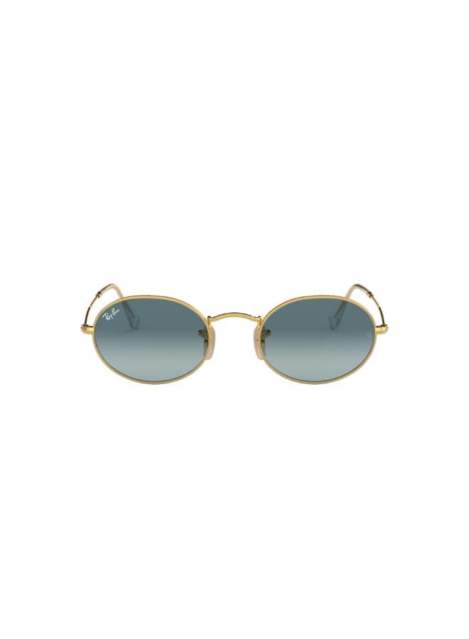 Unisex RB3547 001/3M Unisex Full Rim Oval Sunglasses - Lens Size: 54 mm