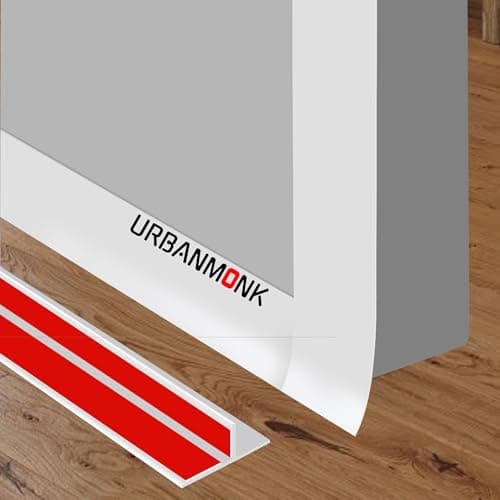 URBANMONK T-Shape Silicon Door Bottom Sealing Strip | Window Sealing Strips for Gap | Door Bottom Sealing Strip Guard | Protector from Cockroach, Insect, Bugs, Air & Dust | (White, 3 Meter)