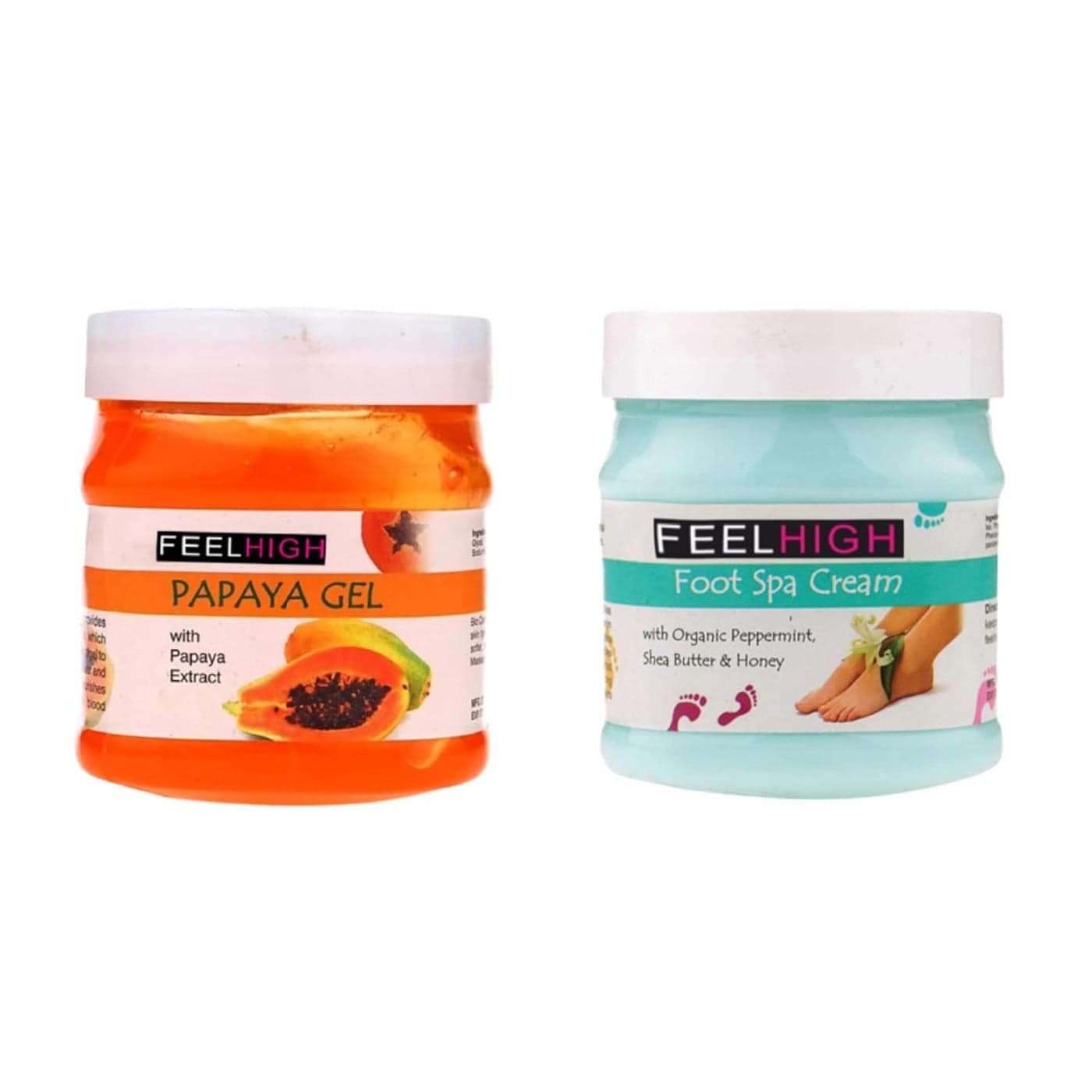Feelhigh Face Papaya Skin Purifying Gel 500gm Foot Care Cream 500gm Facial And Foot care Products